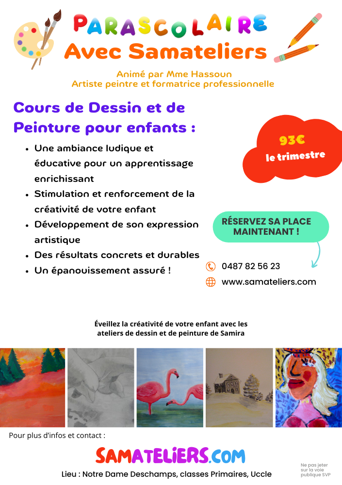 Parascolaire arts plastiques a uccle